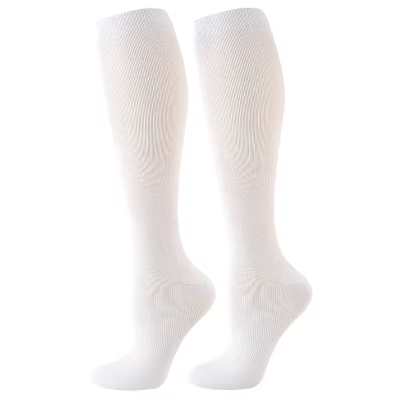 White Compression Socks